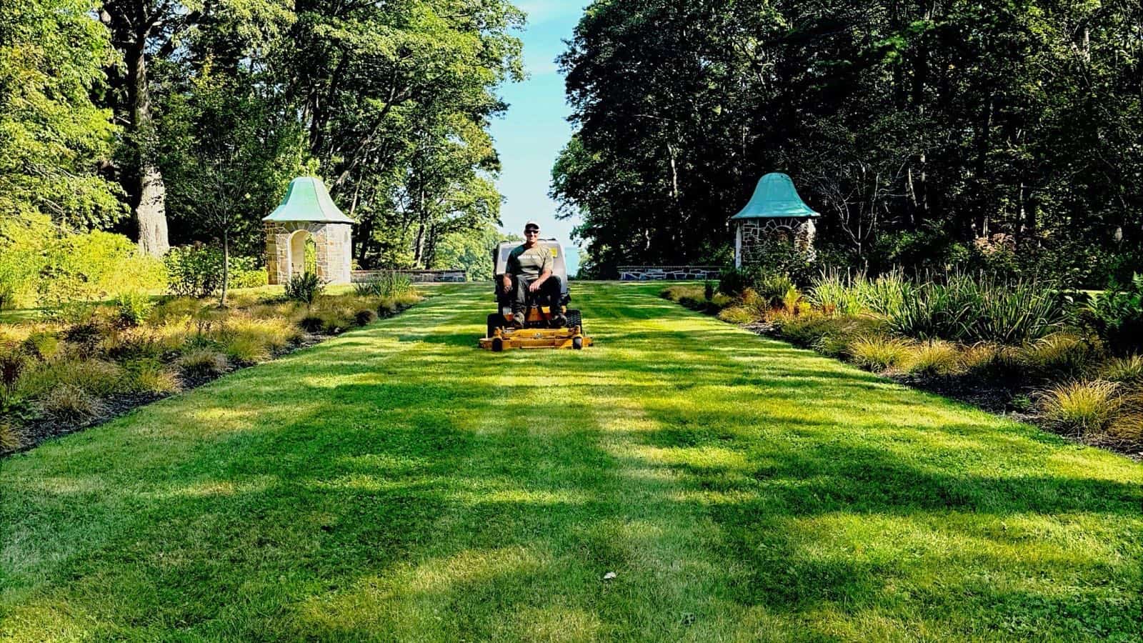 Professional lawn mowing in Southern Maine